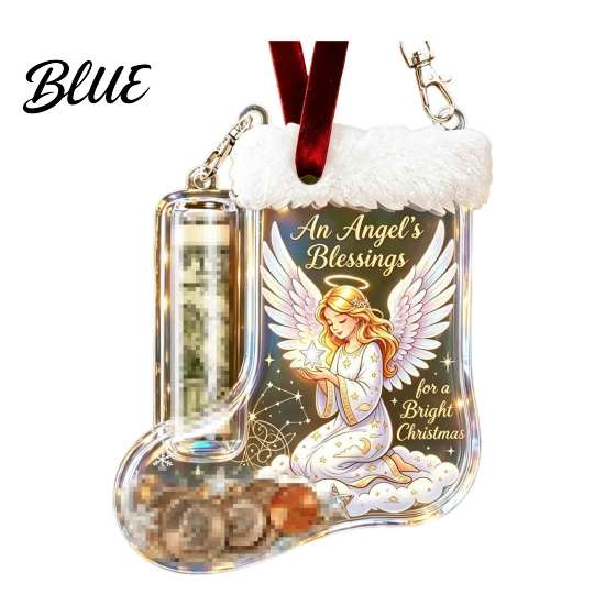 Christmas Party Gift for Friends Cash Stocking Money Holder Hanging Ornament Unique Acrylic Keepsake Ornament Xmas Tree Decoration Box