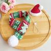 Winter Dog Scarf Collar Christmas Cat Scarf Hat Cozy Dog Bandana Scarf  for Puppy Kitten