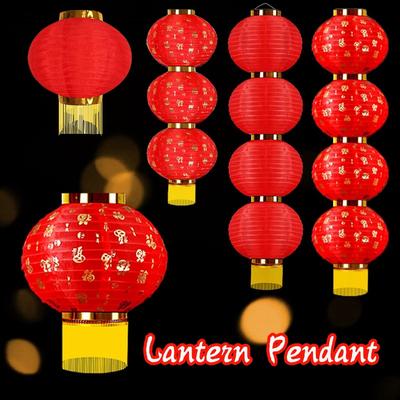 Chinesische Rote Laterne 2025 Frühlingsfest Quasten Hängeornament Lampe Neujahrspartyzubehör Außenhof Heimdekoration