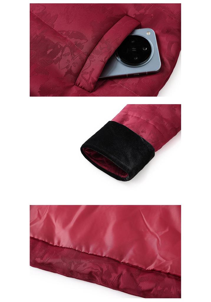 New Chinese Style Winter Down Cotton Jacket for Middle-Aged & Elderly Women - Short, Warm Grandma Outerwear
