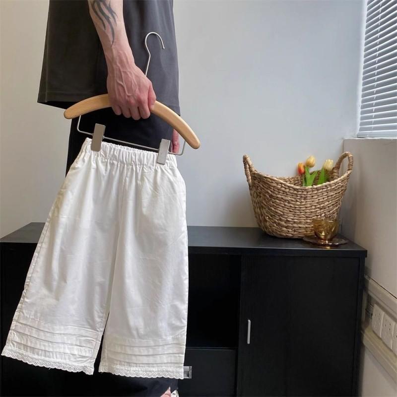 

Fashionable Summer Outfit For Girls With Chic Cap Sleeve Blouse And Flowing Wide Leg Trousers White Wide Pants,40cm/15.75in