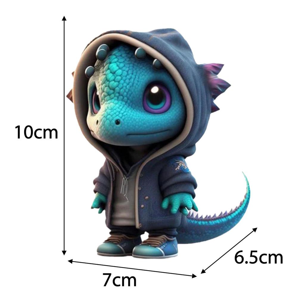 Dinosaur Statue Desk Resin Collectable Figurine Halloween Elf Decoration for Bedroom Cabinet Bookshelf Restaurant Apartment