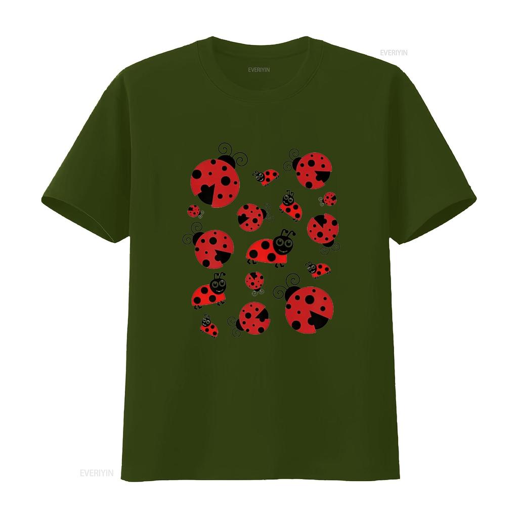 Adorable Ladybugs Everywhere T shirt vintage Washed Unisex homme Soft Casual Stretched Breathable Stylish graphic