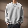 High-End Trendy Men's Deer Embroidery Heavyweight Hoodie - Autumn Slim Fit American Retro Style