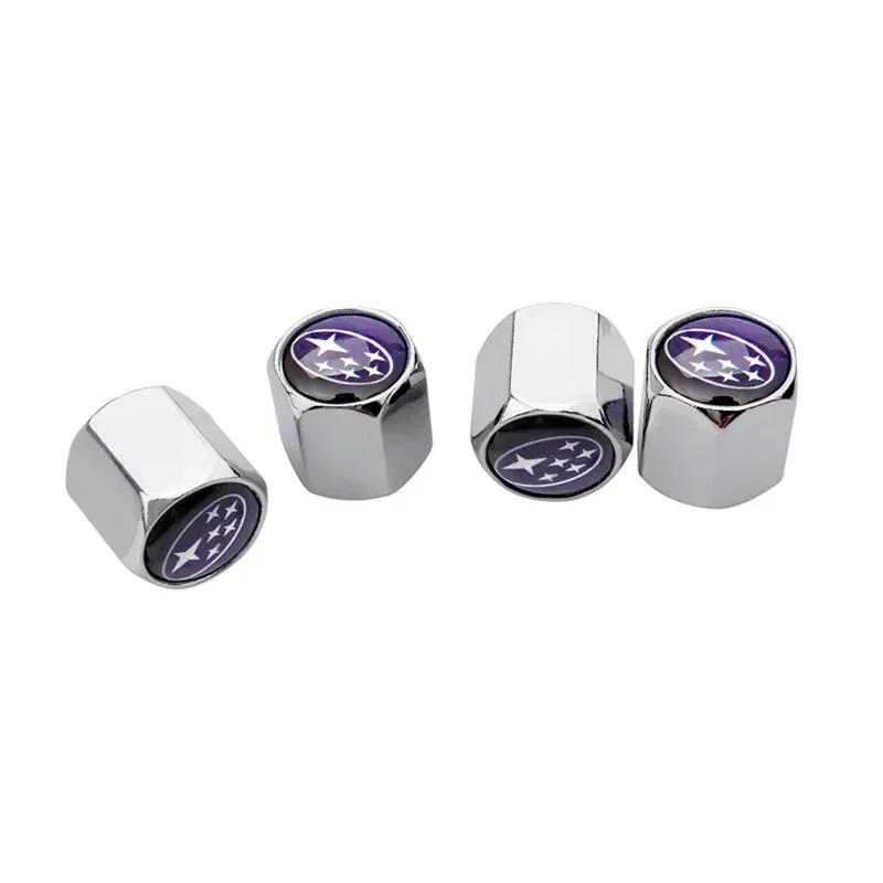 for Subaru Forester XV Tribeca Outback Impreza Legacy STI WRX BRZ Metal Car Tire Valve Caps Styling Auto Wheel Decoration