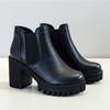 Autumn Winter New Coarse Heel Thick Bottom Fashionable Versatile Short Boots Casual Comfortable Women's High Heels