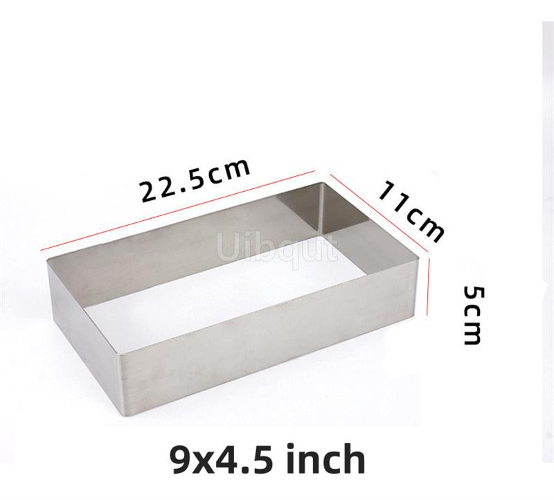 5cm Height Rectangle Thick 304 Stainless Steel Mousse Ring Tiramisu Cake Mold Cheese Fondant Baking Tool Household DIY Bakeware