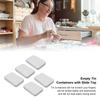 5pcs Slide Top Tin Containers Empty Portable Slide Top Rectangular Storage Box for Tea Gift Silver