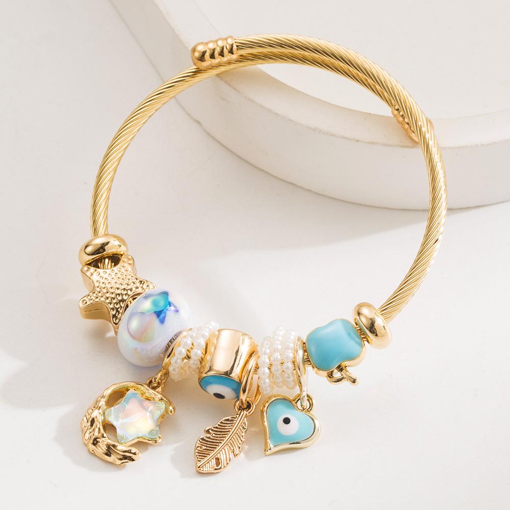 Trendy INS Style Fashion DIY Super Fairy Star Moon Pendant Bracelet Hot Selling Women's Bracelet