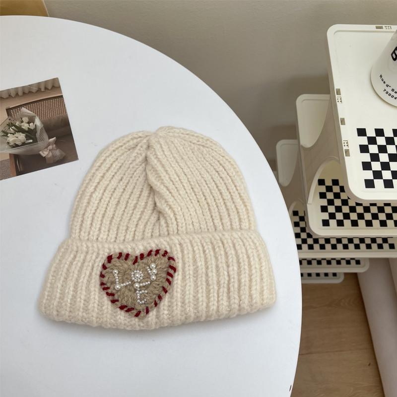 Love Loose Knitted Woolen Hat Women's Autumn and Winter Ear Protection Warm Hat