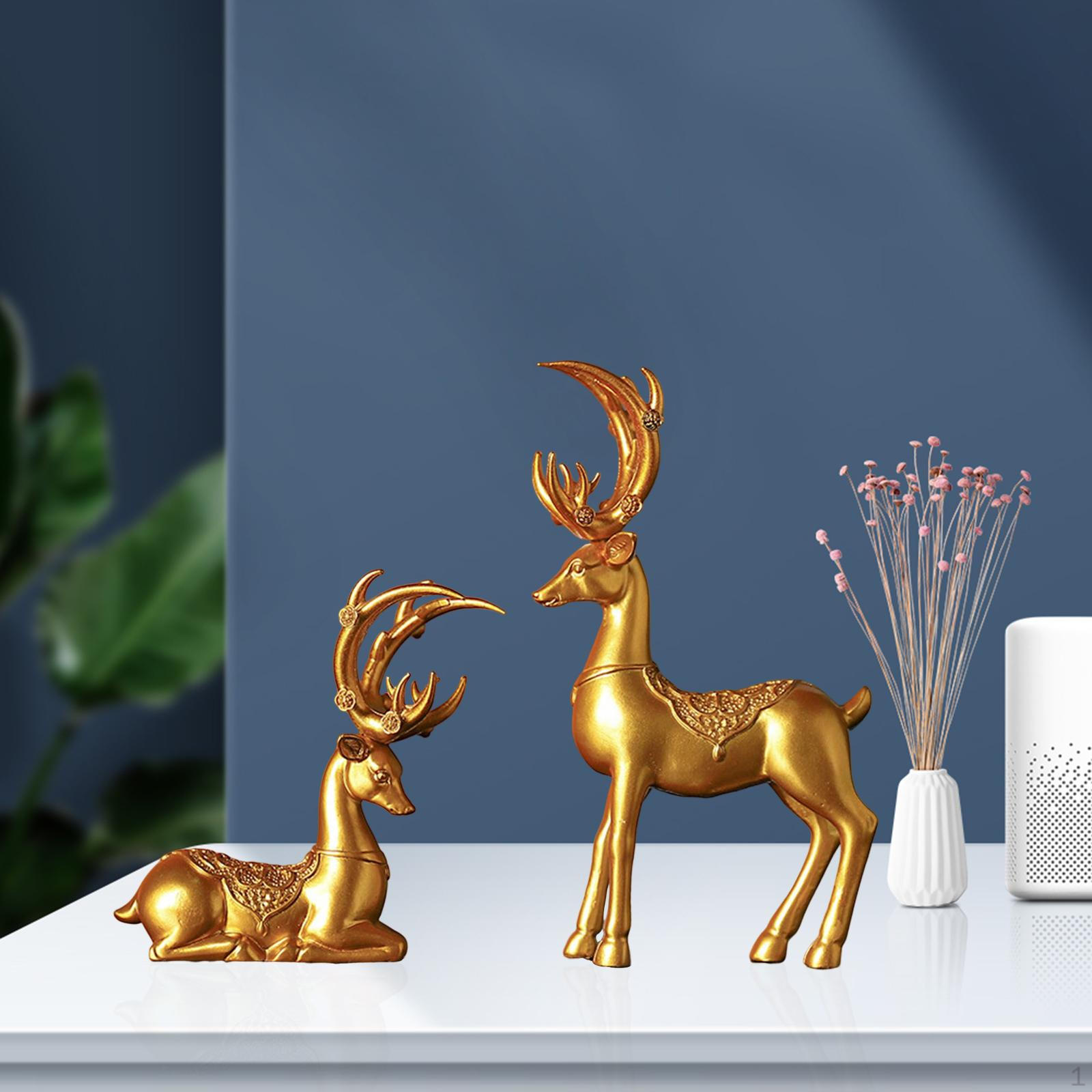 

2 статуэтки скульптура животное статуэтка для украшения настольного книжного шкафа Option1 Gold