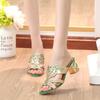20 Spring and Summer New High-heeled Women's Fashion Sandals Thick-heeled Open-toed Sandals Casual Trend Women's Shoes