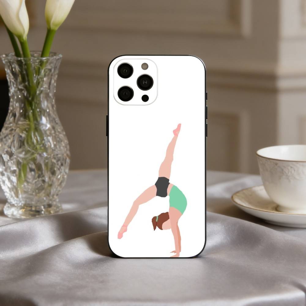 

GYM Girl G-Gymnastic art Phone Case For iPhone 17,16,15,14,13,12,11 Plus,Pro Max,XS,Soft Silicone Black Cover iPhone13