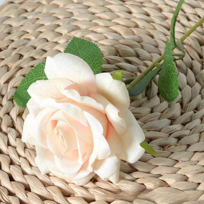 Single Velvet Strand Rose Simulation Flower Table Decor And Special Occasions