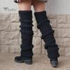 1 Pair Winter Calf Socks Cozy Thick Knitted Solid Color Anti-slip Warm Pile Socks Leg Warmers JK Boots Stocking Lolita Boot Covers Foot Warming Covers