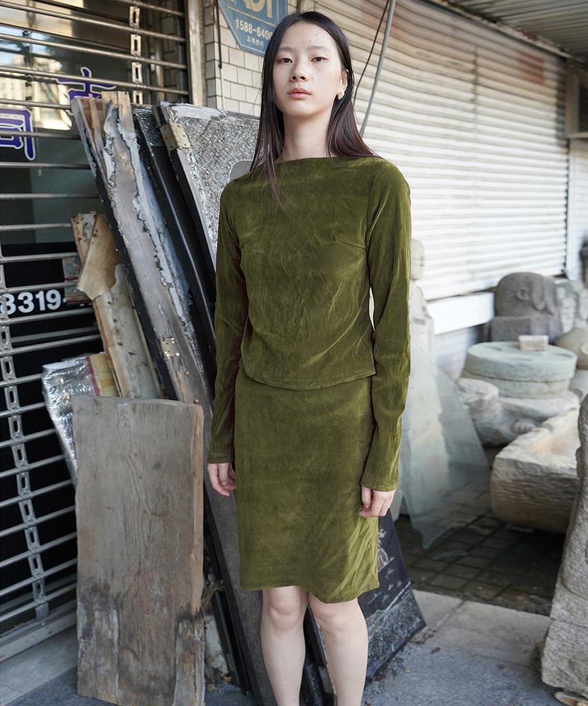 Nuanu Camosa Skirt_Moss