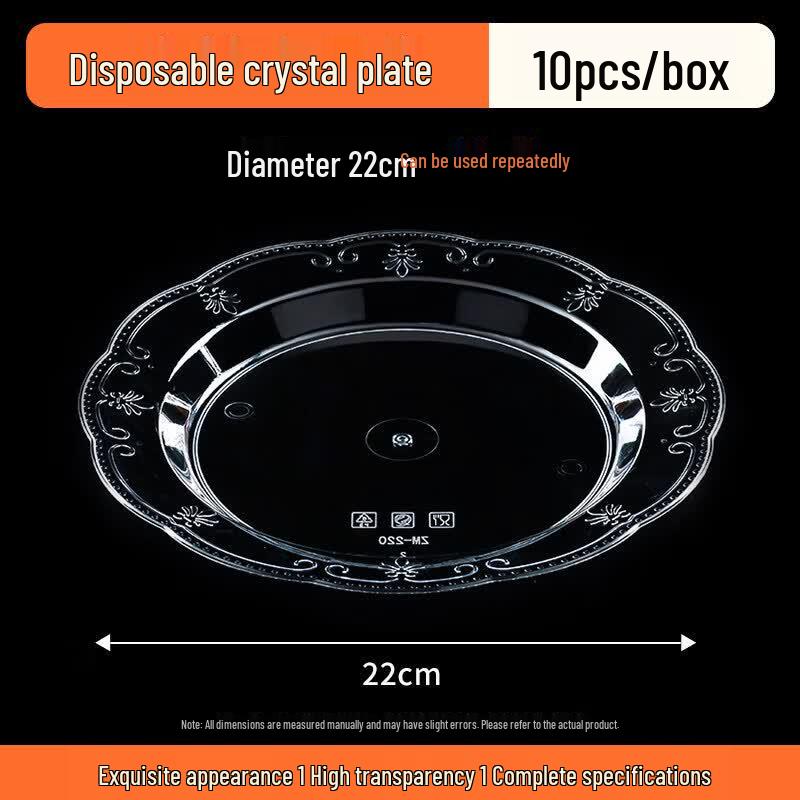Disposable Clear Plastic Dessert Plates