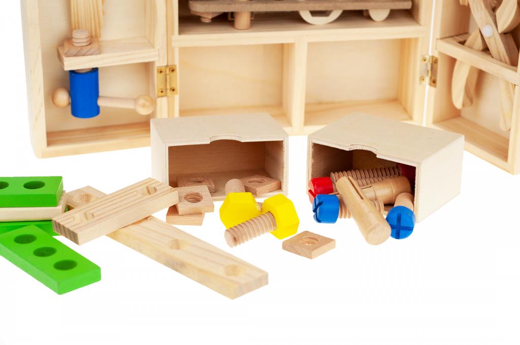 TG55451 Wooden Tools + Box Workshop for Kids Set