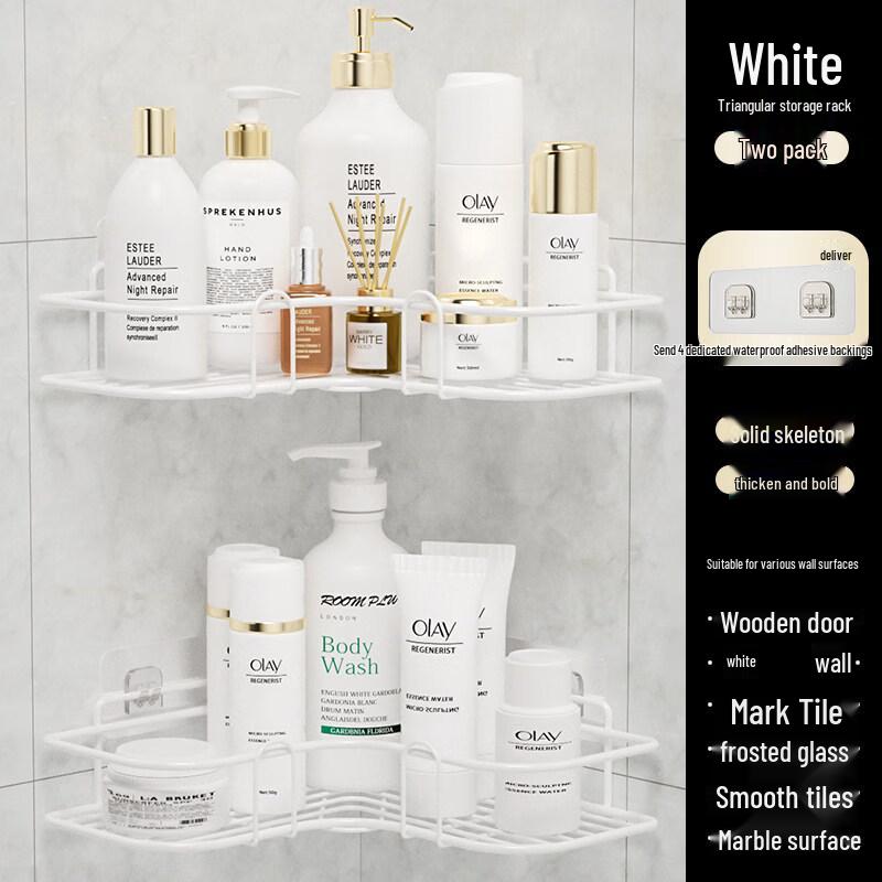 LIEI No-Drill Bathroom Storage Shelf