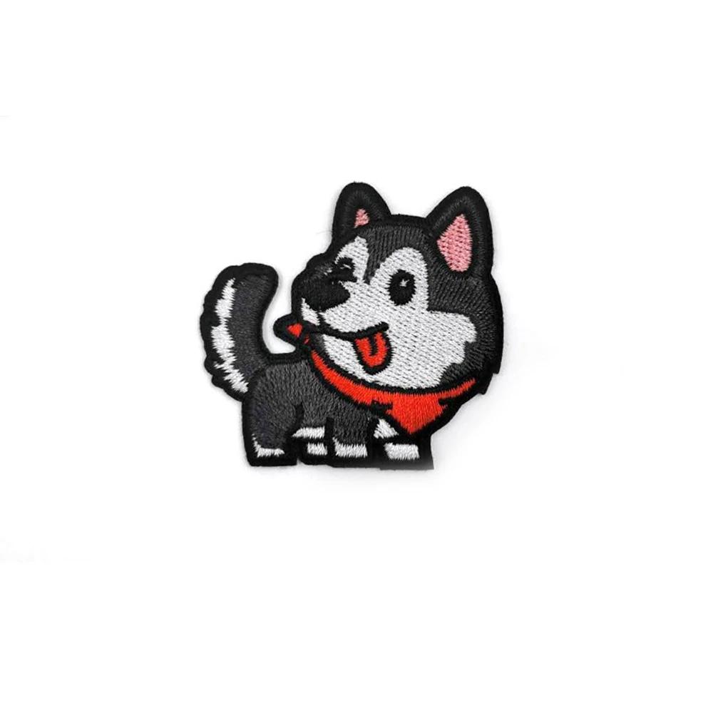 Aufnäher Tier Corgi Dackel Corgi Abzeichen Aufbügler für Kleidung Aufnäher Kleidung Stickerei Nähen Stoff Hundemuster Applikationen