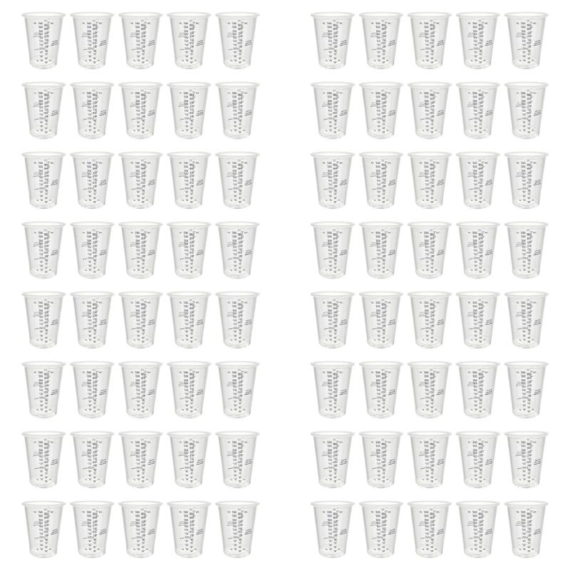 

80/160Pcs Flexible Measuring Cups Durable Measuring Cups with Graduation for Paint Mixing Epoxy Resin and Baking
