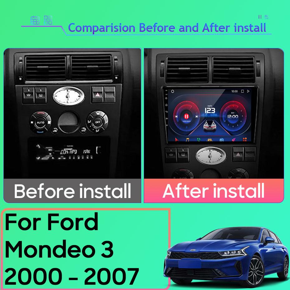 Android Multimedia  For Ford Mondeo 3 2000 - 2007 Car Stereo CPU Radio QLED Player Navigation Carplay Auto HDR 5G Cam Dash WIFI