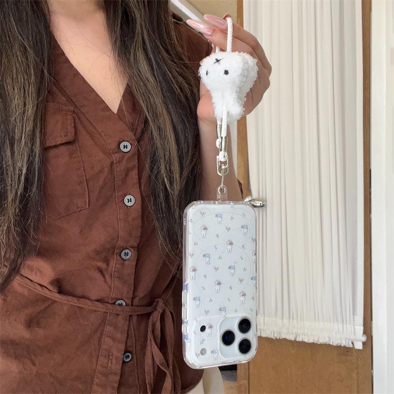Floral Rabbit iPhone 17/16 Pro Max/15/14 Case for Girls