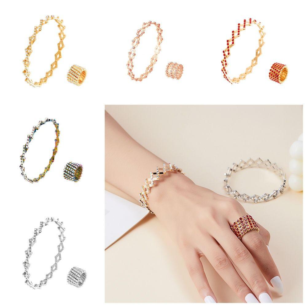 Stretchable Bangle Retractable Ring Bracelet Flexible Finger Buckle  Dual Purpose Jewelry