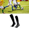 Kids Football Socks Sweat Absorbing Prevent Slip Stretchy Child Sport Stockings for Boys Girls Black 2 Pairs