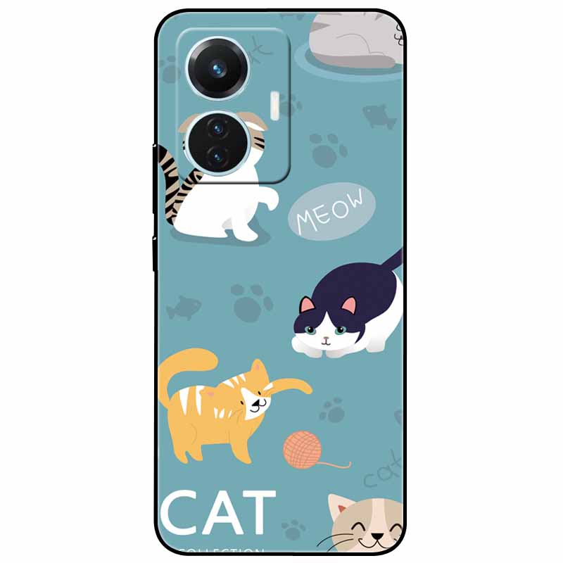 For Vivo T1 4G Case V2153 Covers TPU Black Silicone Starry Moon Cover for Vivo T1 44W Case Shockproof Soft X100 Pro Shells