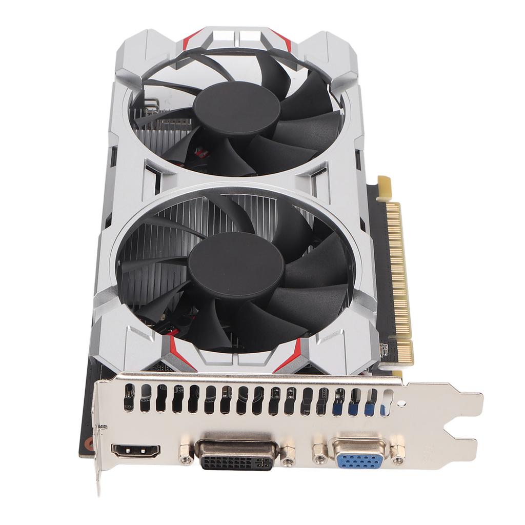 Gaming Graphics Card 2GB GDDR5 128BIT 1072MHz GPU Clock Dual Fan Desktop Graphics Card for Computer Chassis GTX750Ti 2G
