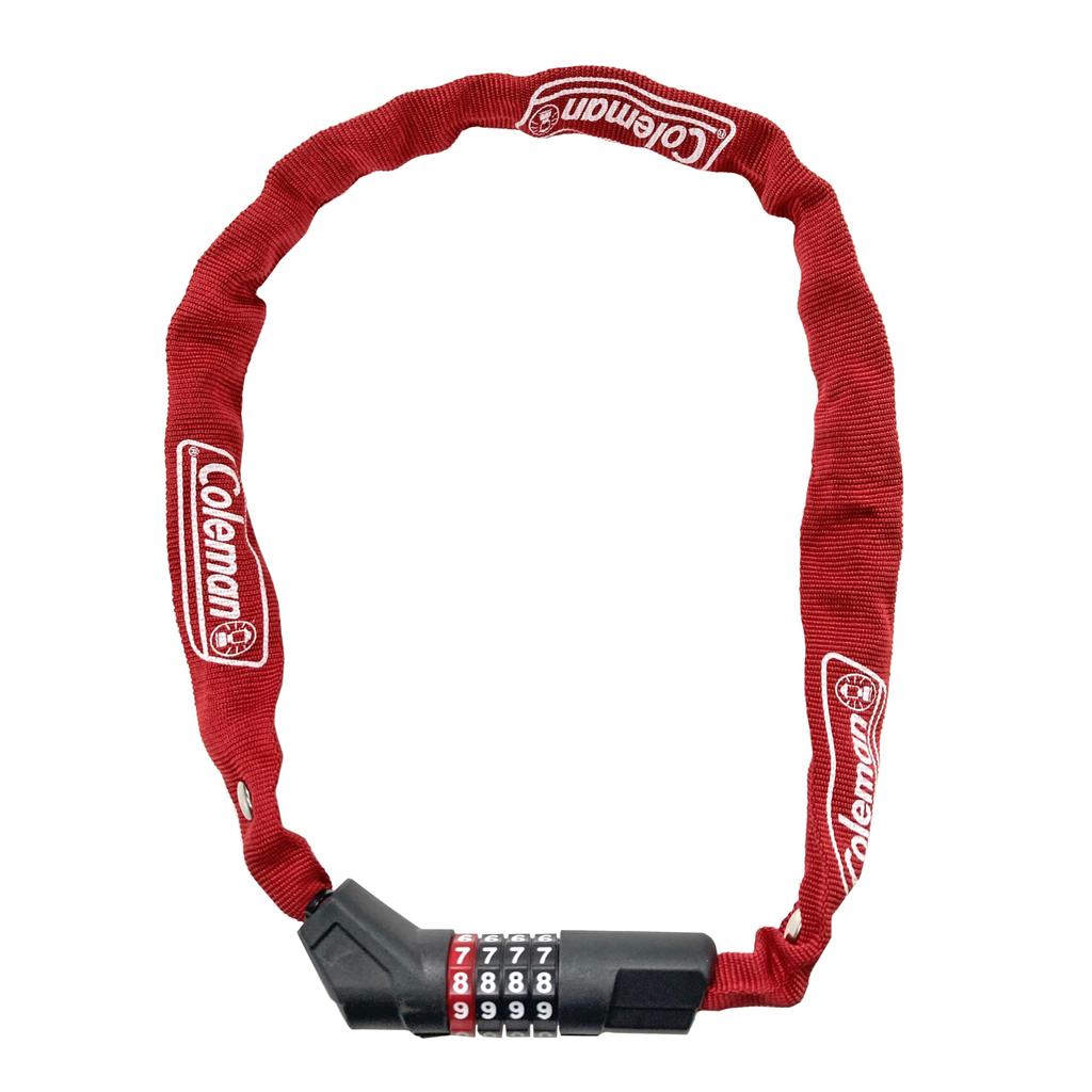 Coleman Bicycle Dial Chain Lock with Sleeve Lock, 4-Digit