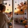 Silhouette Window Cling Halloween Spider Static Cling, Black Glass Wall Sticker, No Residue Self-Adhesive Decoration Spooky Decal, Decor for