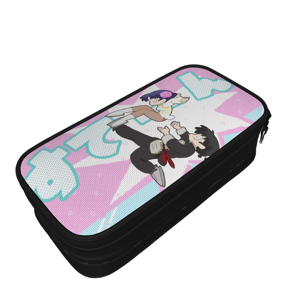 Anime Ranma And Akane Tendo Pencil Cases Classic Pen Box Bags Student Large Storage Office Zipper Pencil Box