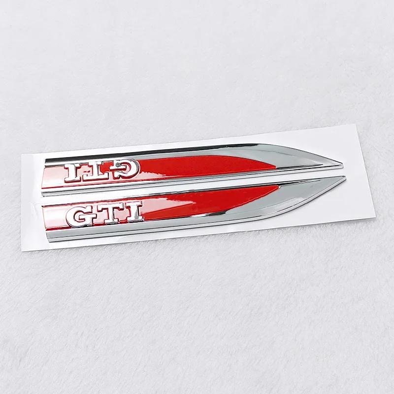 Hot 2pcs Rline R GTI GLI Emblem Car Fender Side Wing Auto Sticker Accessories For Volkswagen VW Golf MK8 Polo Passat Magotan Tig  HX4