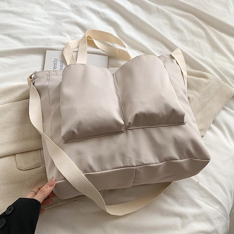 Trendy Street Style Oxford Cloth Tote Bag For Women 2024 Large Capacity Shoulder Bag For Daily Use