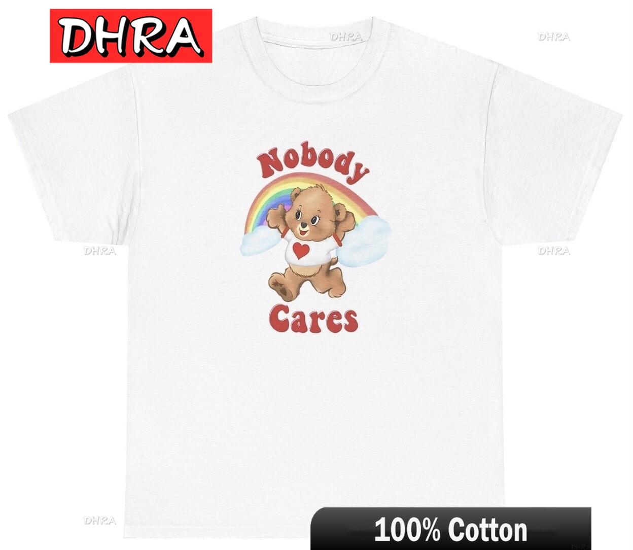 

Nobody Cares Bear T Shirt Funny Lolly The Bear Pun Y2K Meme Joke Ironic Gag Gift Tees Custom Tops for Outdoors Women TShirt S
