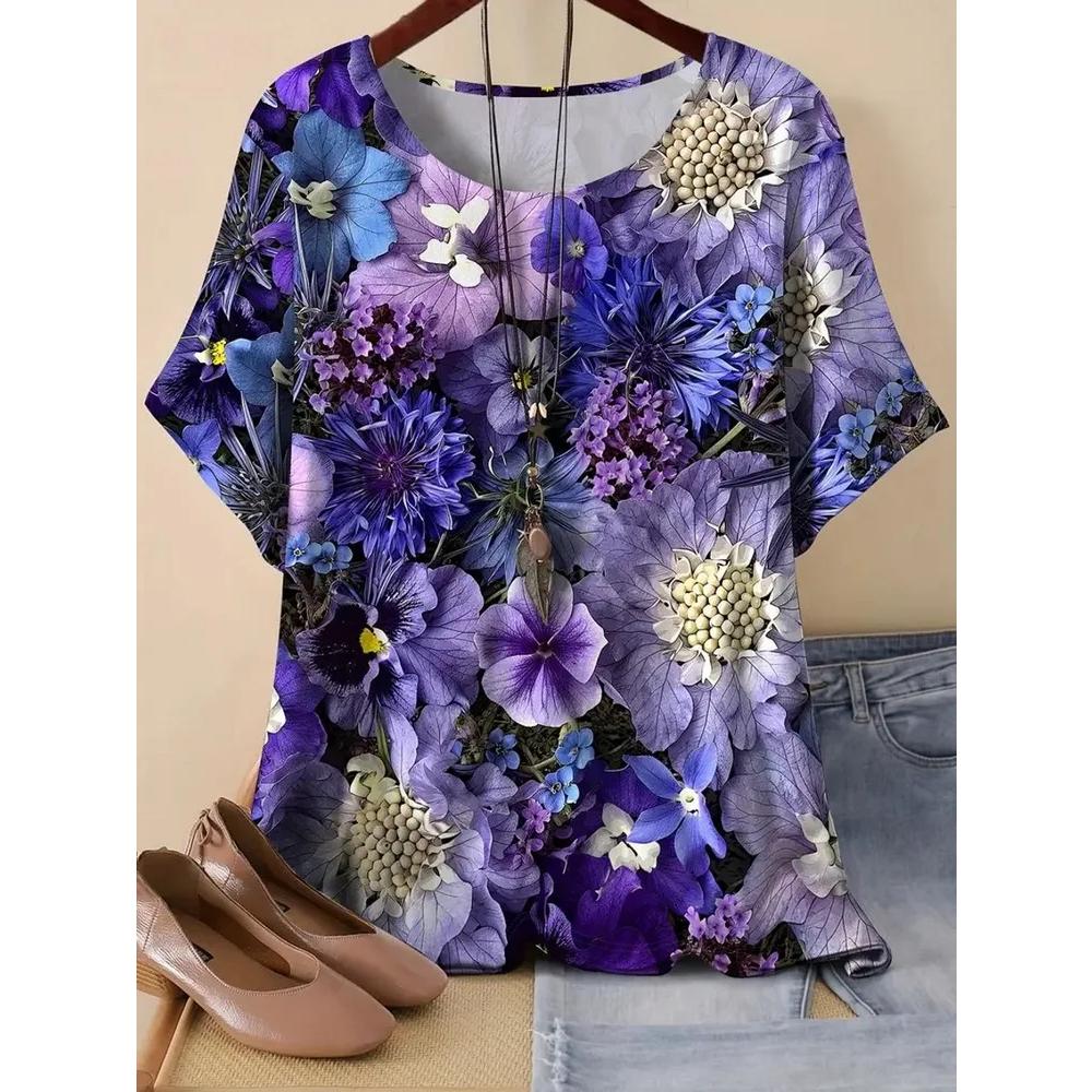 Camiseta de Moda Versátil Casual Suelta de Manga Corta para Mujer Camisetas Simples Cómodas para Mujer