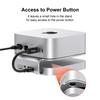 Qwiizlab 40Gbps Mac Mini Pro Stand Hub with USB4 NVMe SSD Enclosure Host 3 Audio PCIe Support Up To 8TB Thunderbolt Support M4/M4 USB-C USB-A 2.0