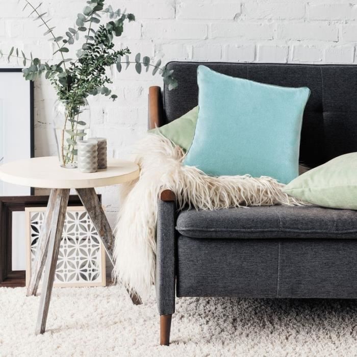 Cushion - SUEDEN - 40x40cm - Light Blue - Synthetic - Contemporary Design