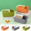 Cerative Multifunctional Fruit Drain Basket Durable Practical Fruit Tray Double-Layer Drainable Drain Snack Box