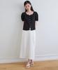 Step Around Belted H-Line Skirt_White