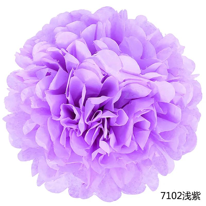 6-14inch(15-35cm) Handmade Tissue Party Flower Ball Decoration Paper Pompoms Wedding Decorative Baby Shower Birthday Favor Decor