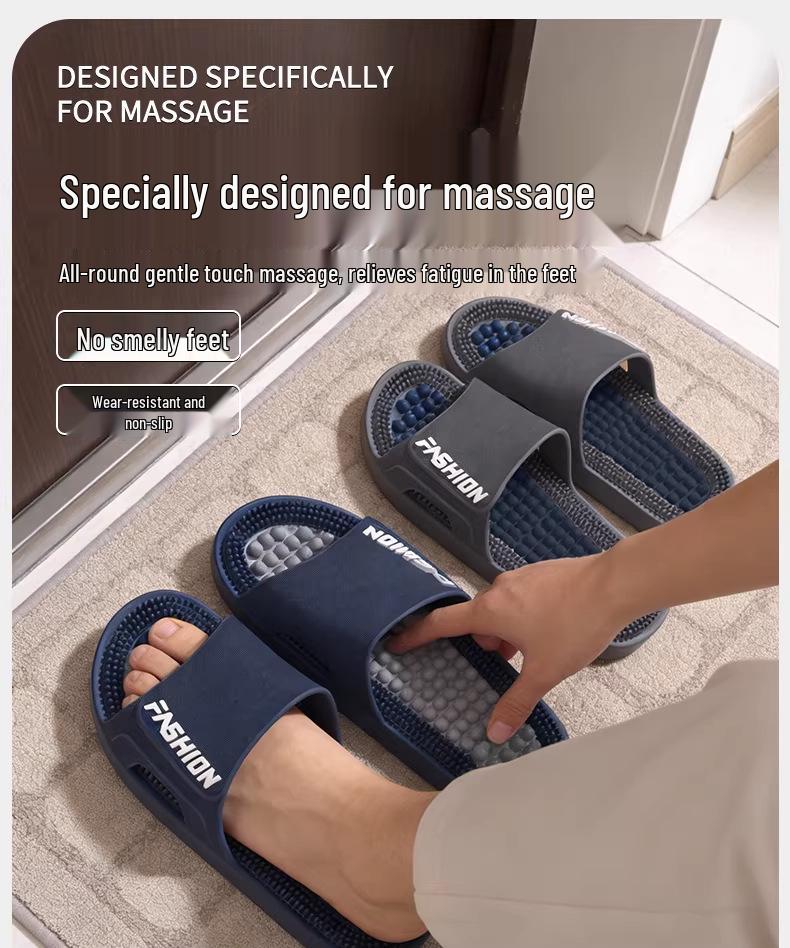 Women's Acupoint Massage Slippers 2026 - Non-Slip Indoor Sandals for Shower and Bath