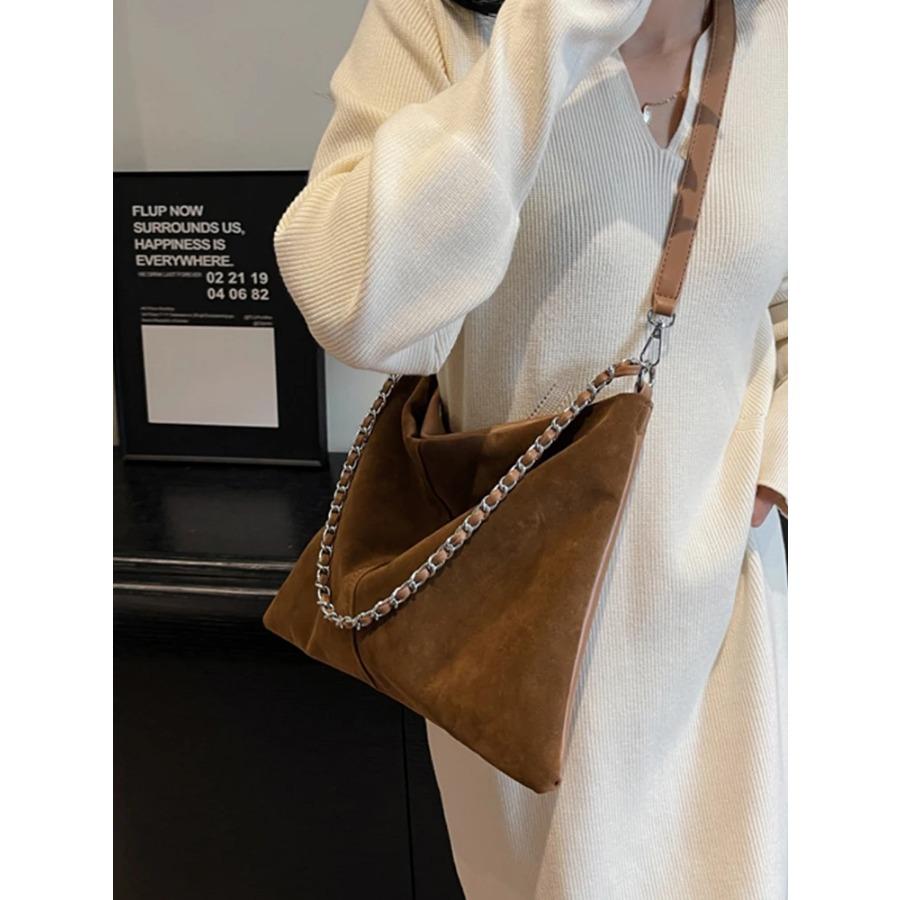 Maillard женская сумка через плечо с цепочкой осень-зима винтажная замшевая сумка — фото 4