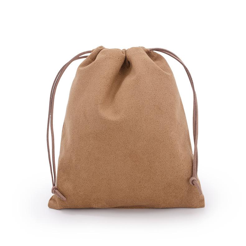 Suede Drawstring Storage Bag Reusable Gift Pouch for Jewelry Handbag Electronics Dustproof Pouch for Travel Organizer