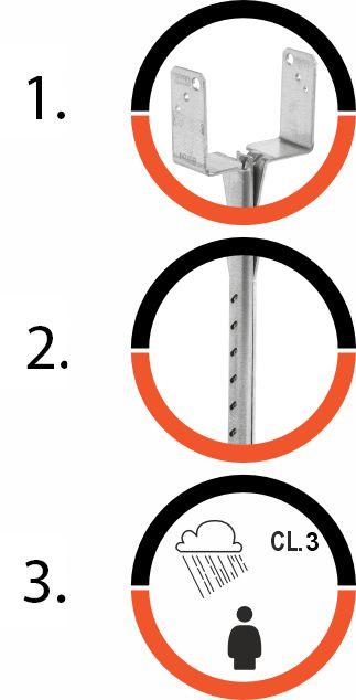 PBWS70Z pole base 70x40x87x200x22x3mm