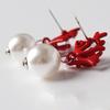 1 Paar Ohrstecker Korallenform Kunstperlen Schmuck Niedlich All Match Ohrstecker