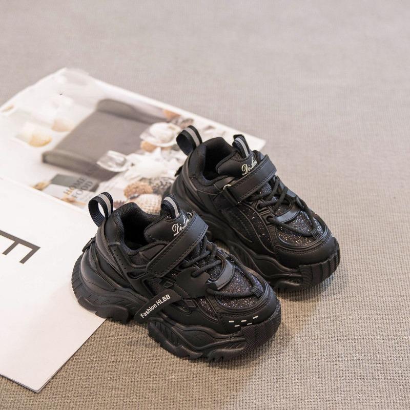 Sports Shoes for Girls New Shoes for Autumn and Winter Children Plus Plush Daddy Shoes Casual Two Cotton Shoes for Boys Medium and Large Children