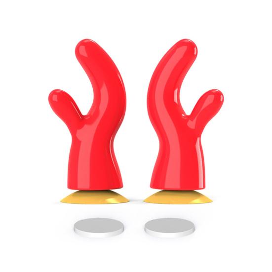 

1 пара украшений для шлема, универсальные противоударные АБС-пластик, мотоциклетные шлемы, головные уборы, рога, присоски для украшения шлемов красный